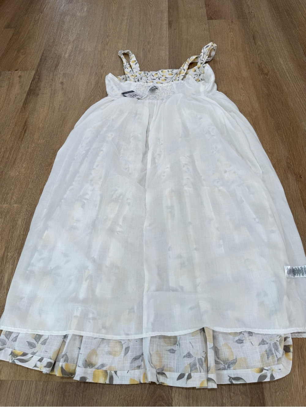 New Dress HAUTE HIPPIE Lemon Print Tiered Midi Sundress Sz.12 Cotton Party - Picture 14 of 14
